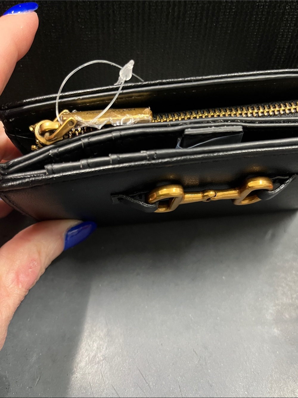 NWT Anne Klein Black Wallet Card Holder with Gold Horsebit Accent 2pc bundle - Picture 7 of 9